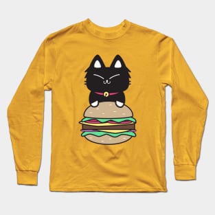 Burger Cat Long Sleeve T-Shirt